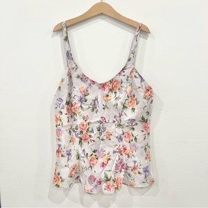 Vintage 1980s 100% Silk Victoria’s Secret Heart Label Floral Camisole